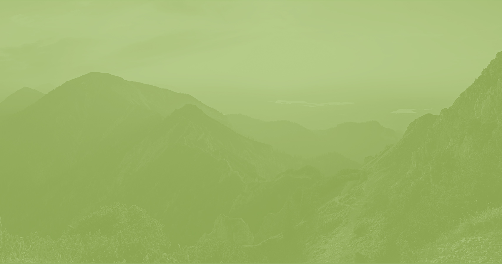 Green-tinted mountainous landscape